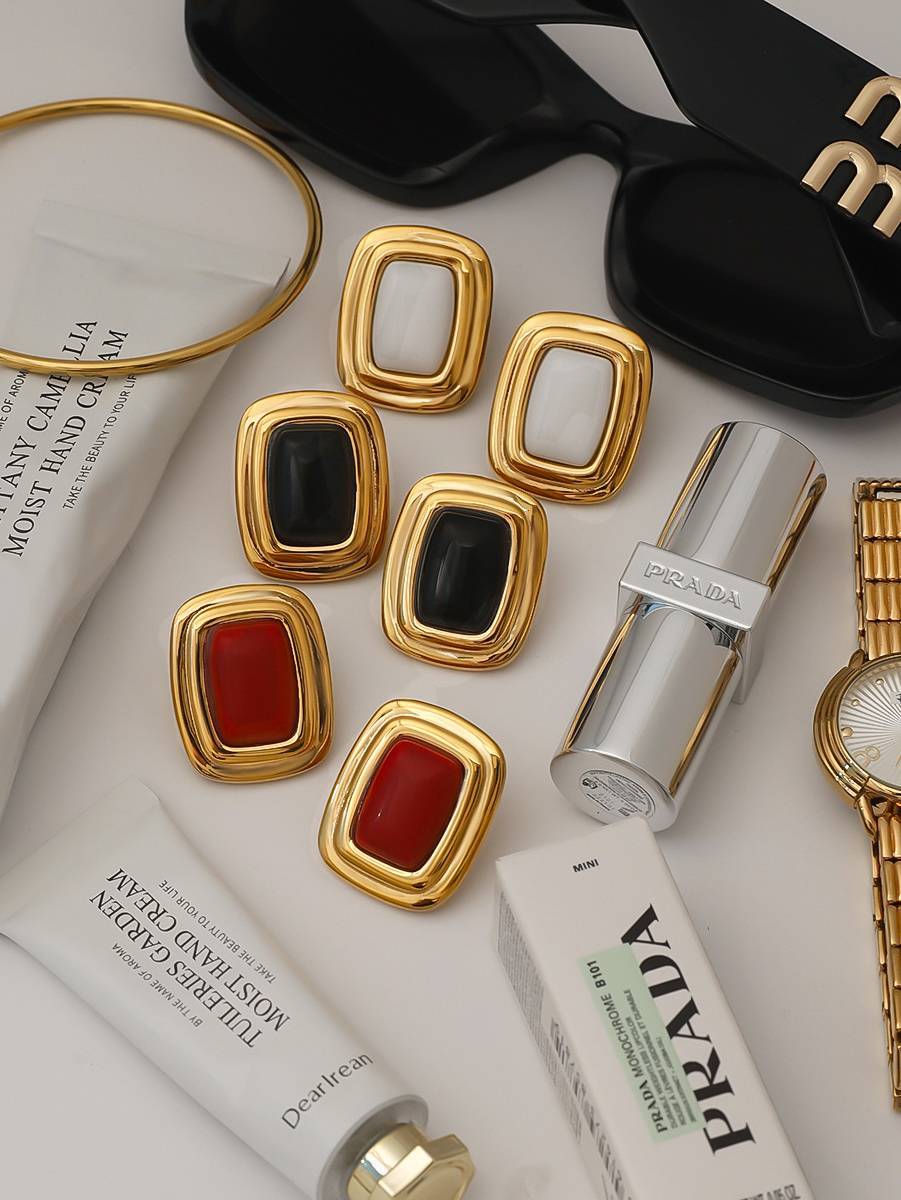 Vintage Square Earrings