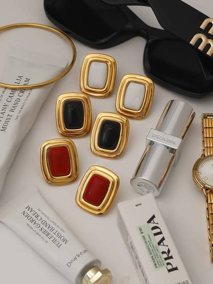 Vintage Square Earrings