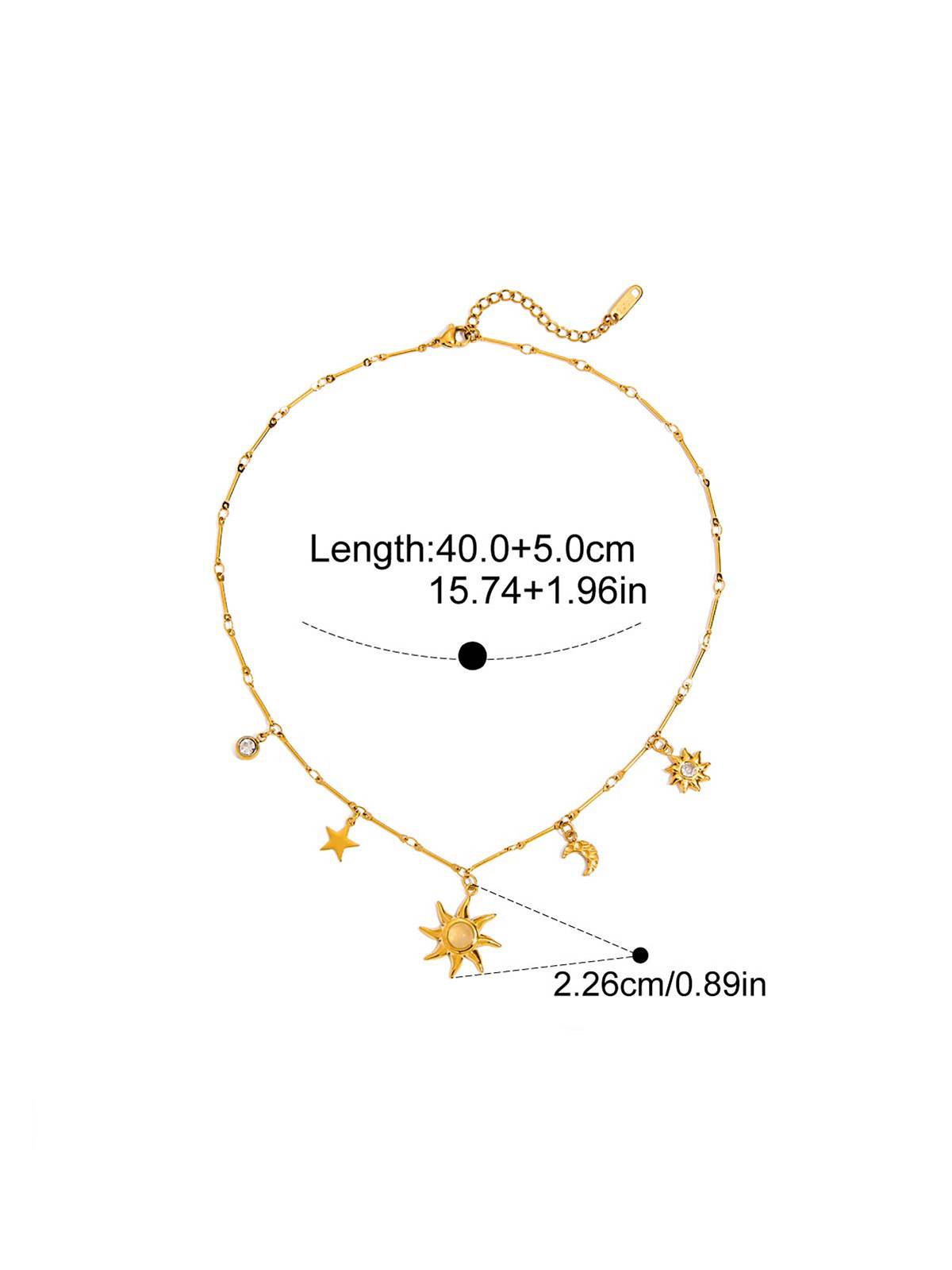 Vacation Style Sun Element Necklace Earrings Ring