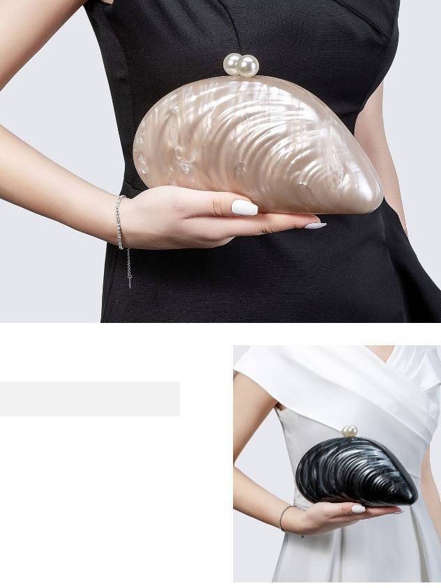 Shell Element Clutch Chain Bag