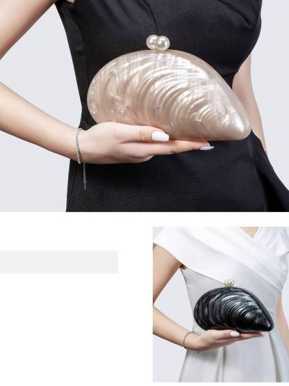 Shell Element Clutch Chain Bag