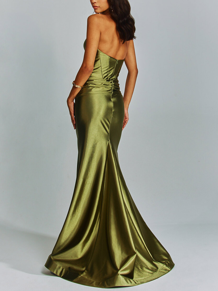 Elegant Sweetheart Neck Hollow Fishtail Party Maxi Dress