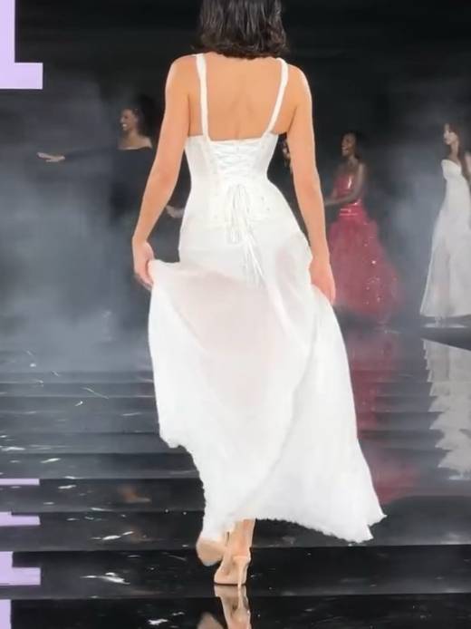 V-Neck Slim-Fit Side Slit Maxi Dress