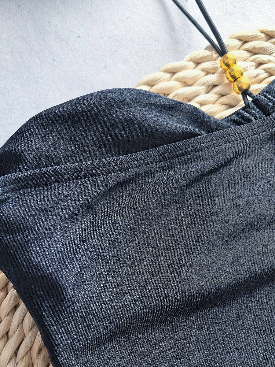 Halter Hollow One-Piece Swimsuit