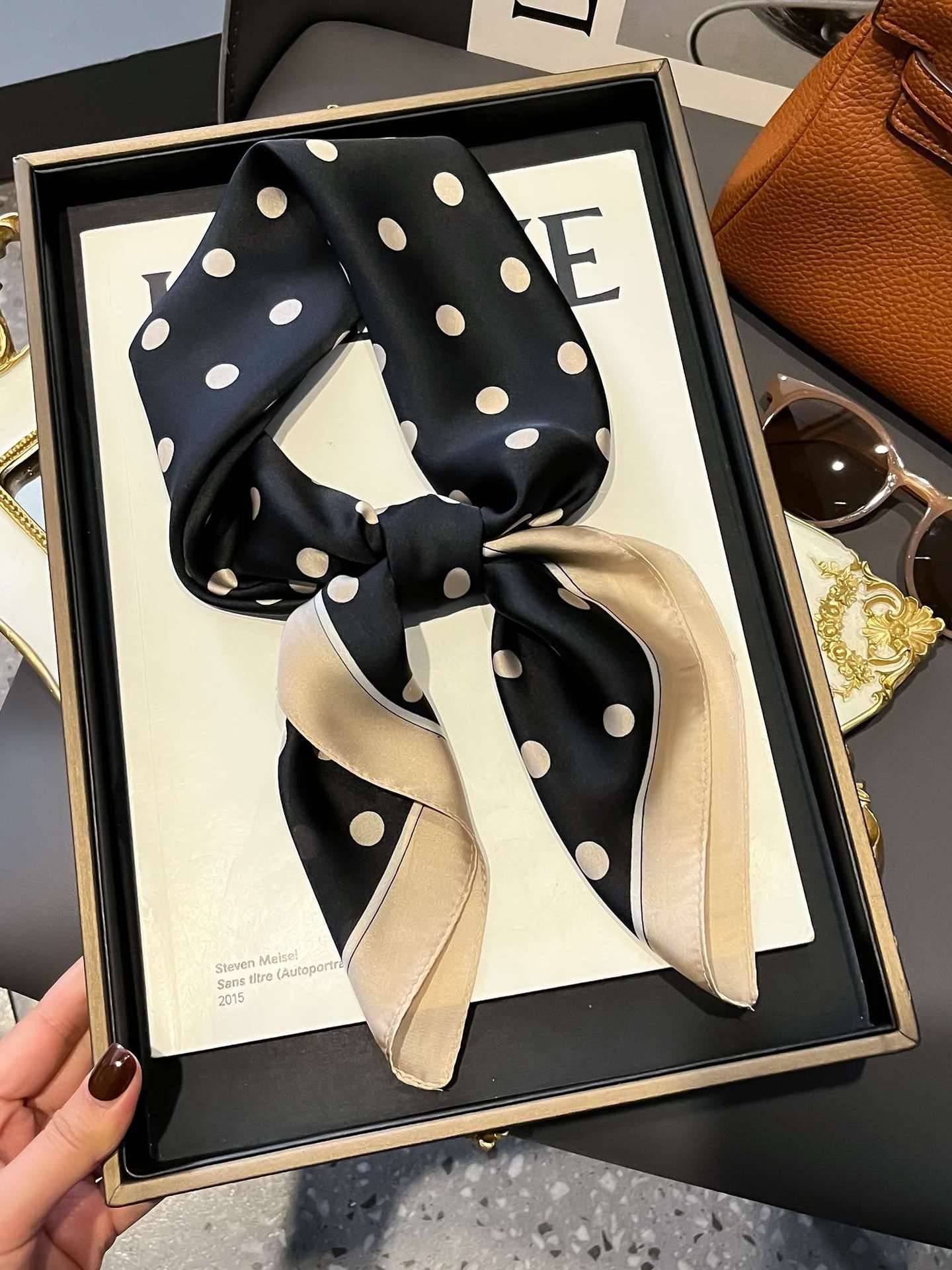 Sweet Retro Polka Dot Scarf Turban