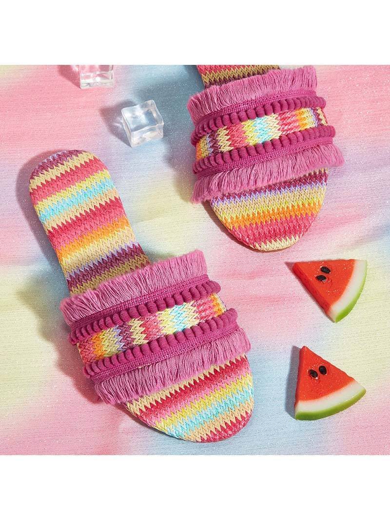 Vacation Style Straw Sandals