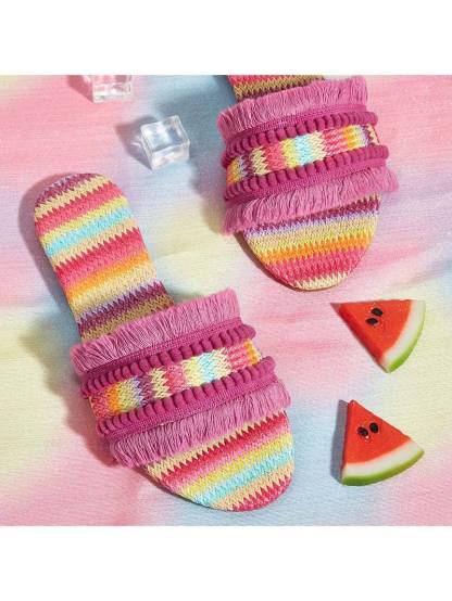 Vacation Style Straw Sandals