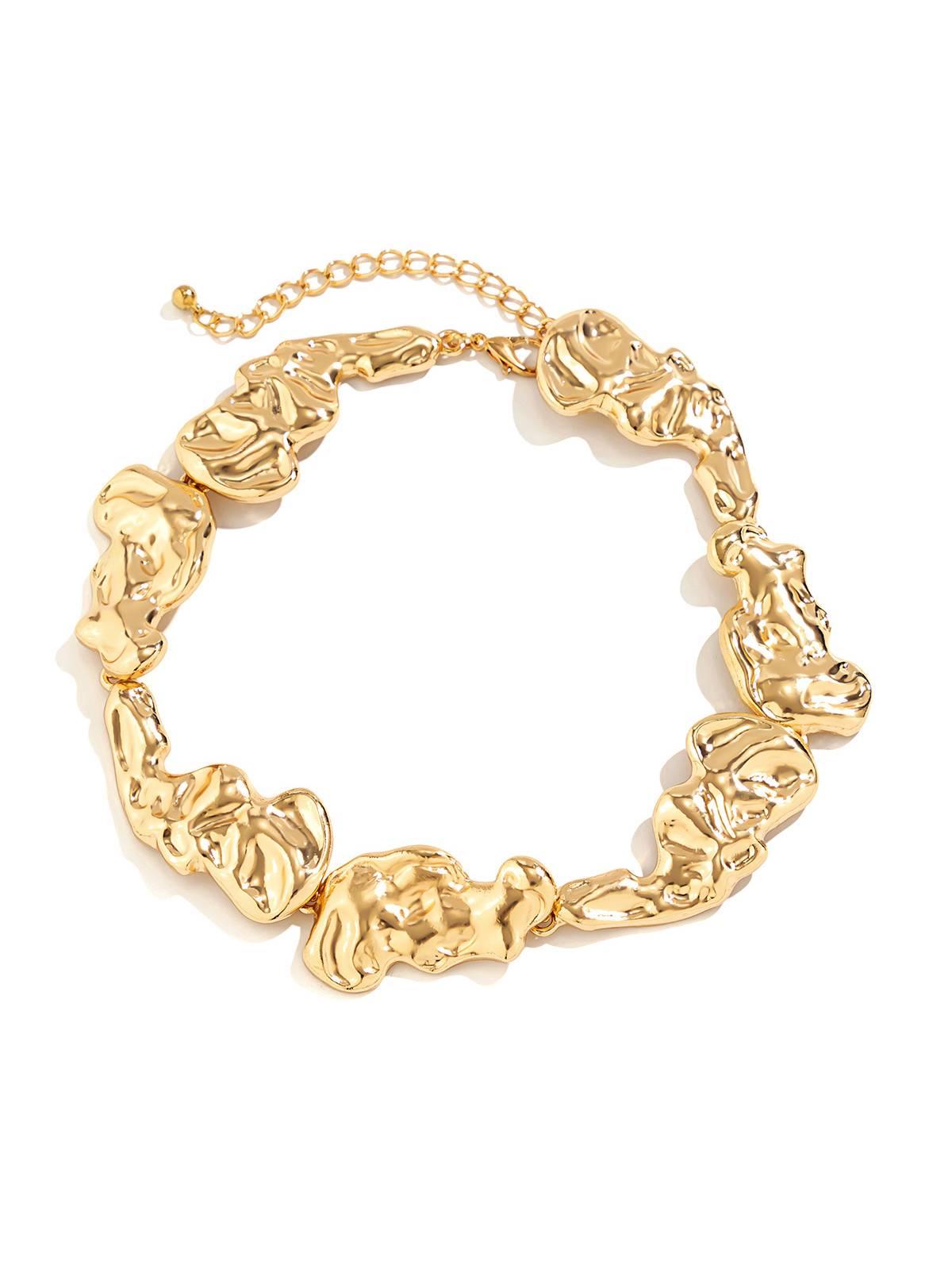 Irregular Pleated Necklace And Earrings