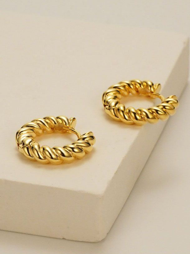 Twisted U-shaped Earrings