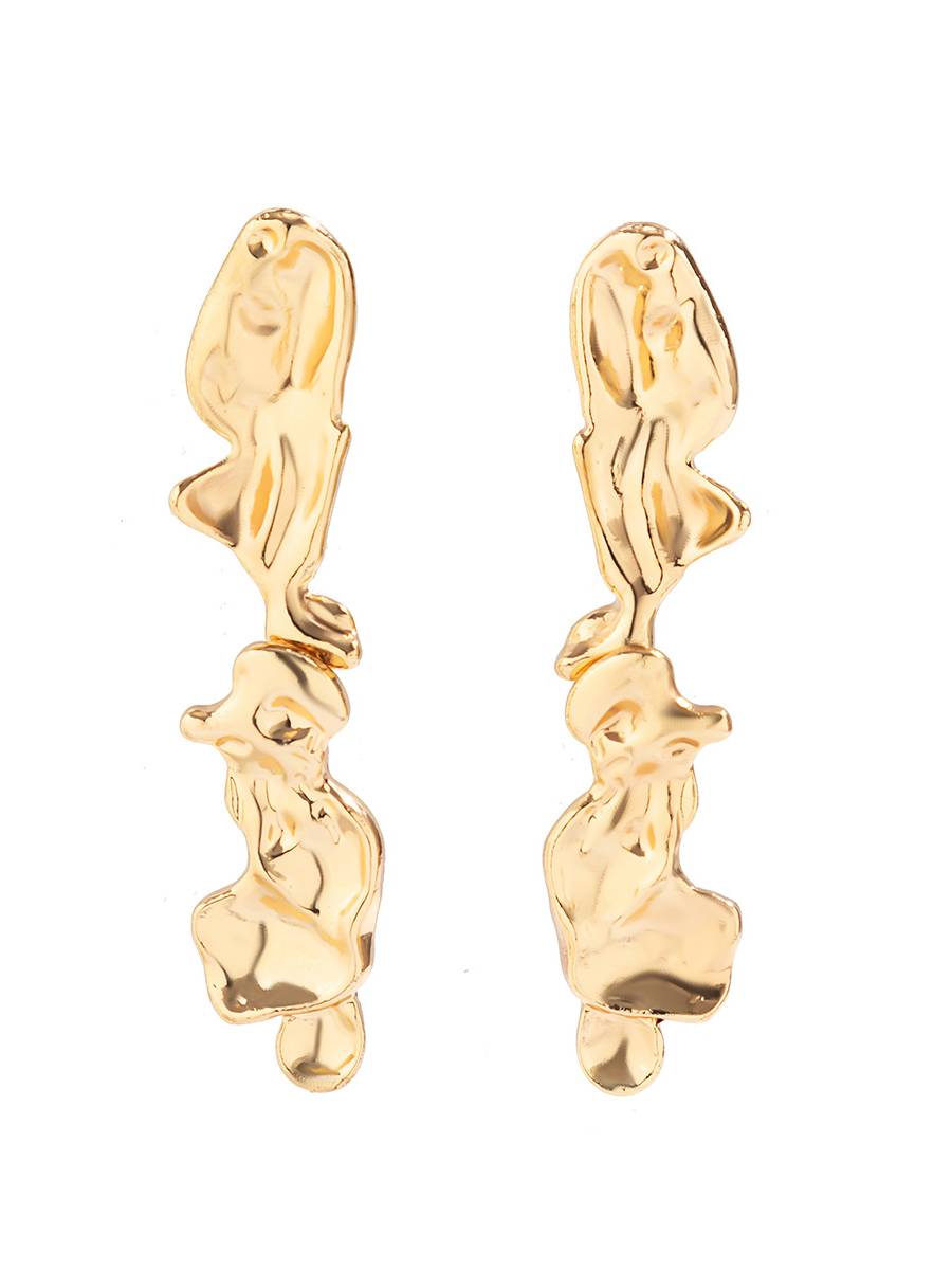 Irregular Pleated Necklace And Earrings