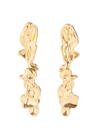 Irregular Pleated Necklace And Earrings