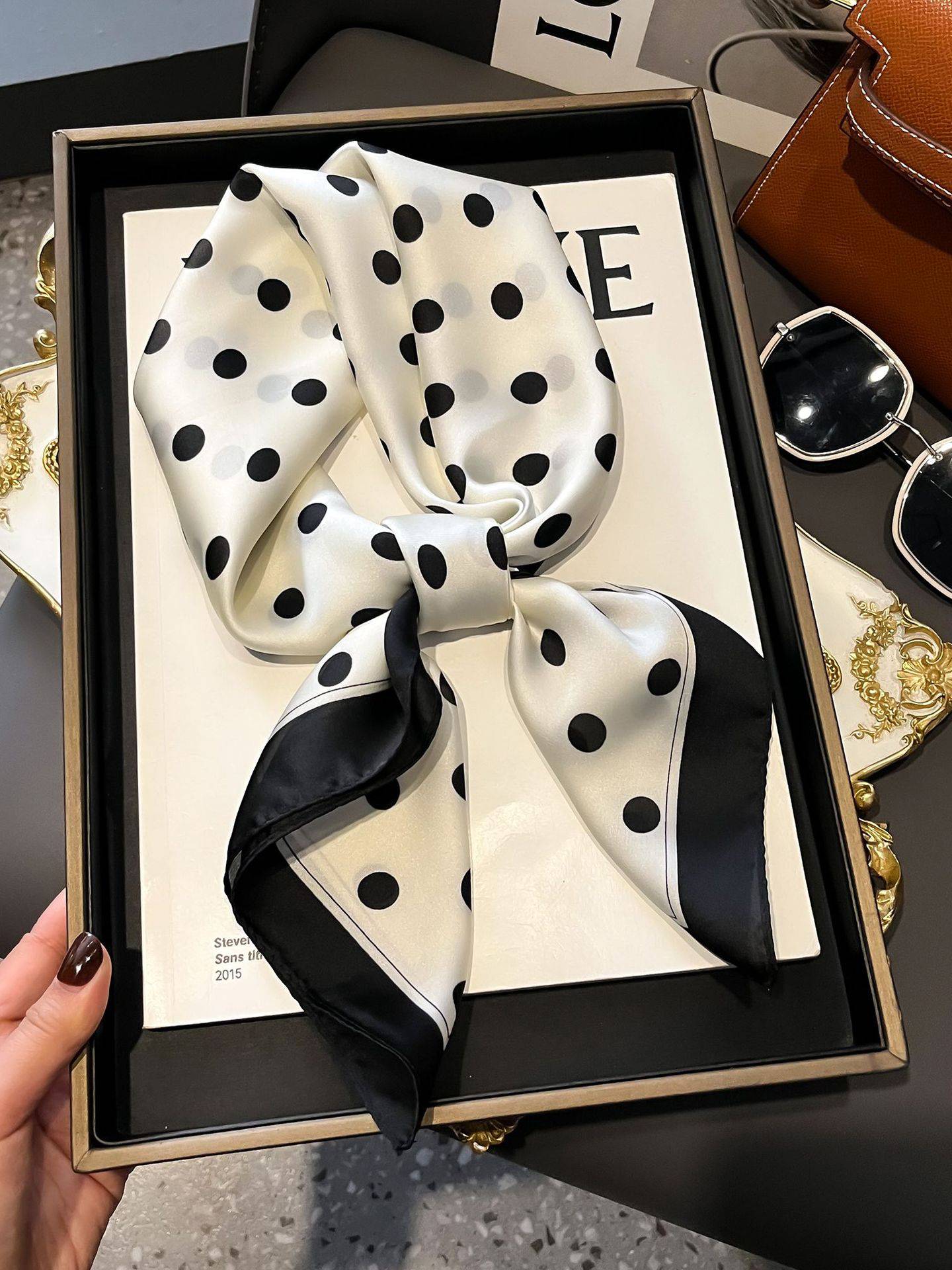 Sweet Retro Polka Dot Scarf Turban