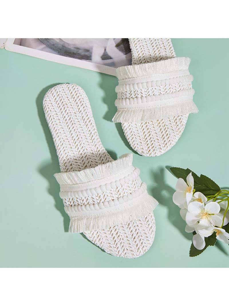 Vacation Style Straw Sandals