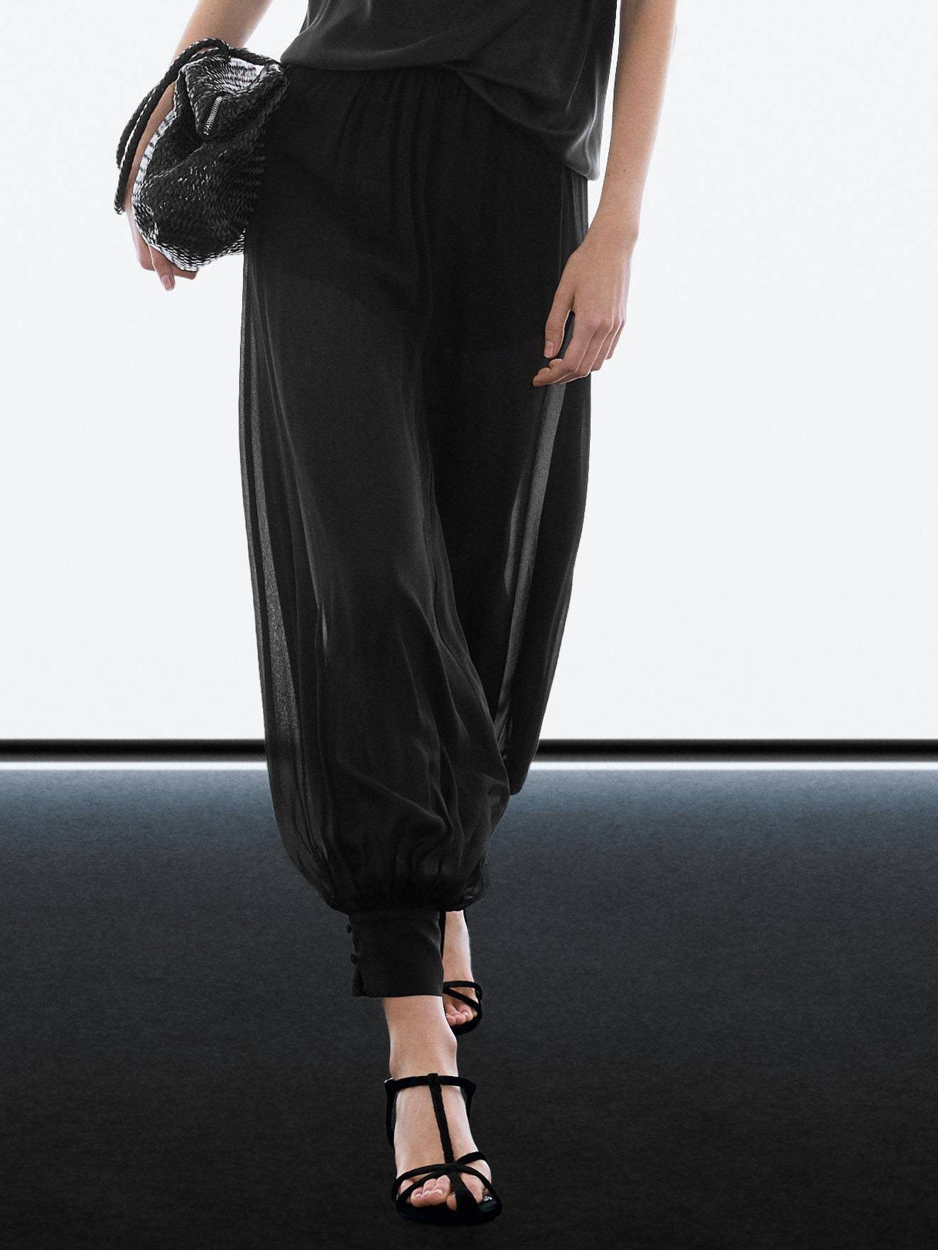 Cross Design Loose Shirt And Lantern Pants Set