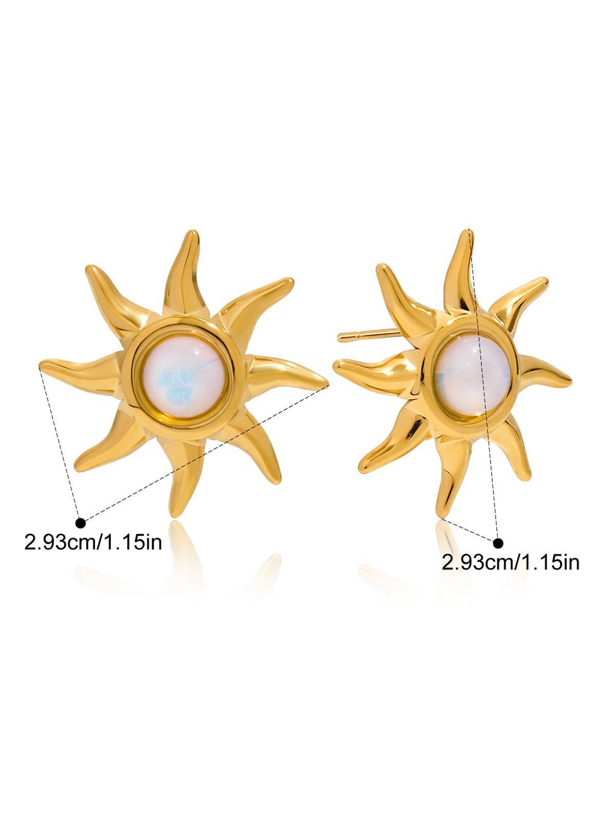 Vacation Style Sun Element Necklace Earrings Ring