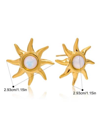 Vacation Style Sun Element Necklace Earrings Ring