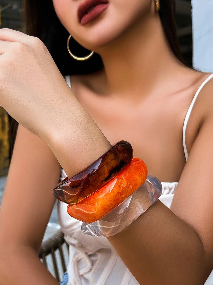 Geometric Translucent Bracelet