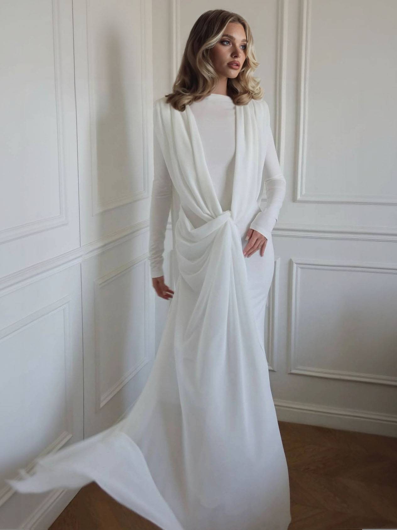 Irregular Ribbon Design Maxi Dress