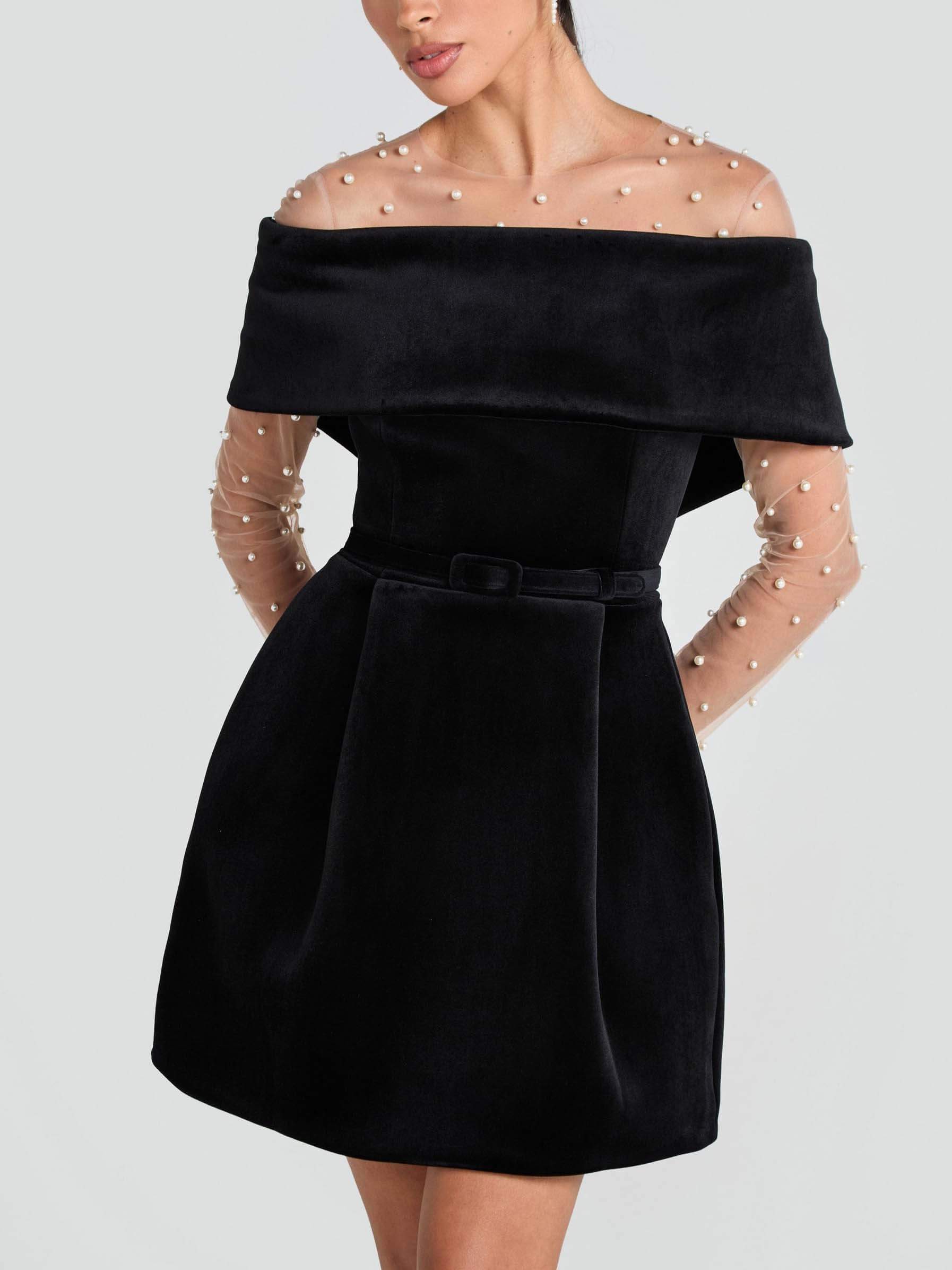 Elegant Off-The-Shoulder Mini Dress