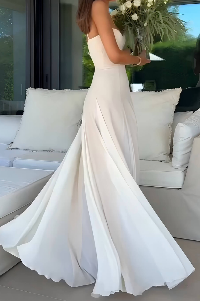 Elegance Panelled Tulle A-line Slip Maxi Dress