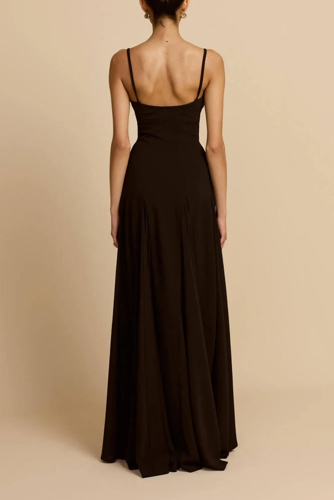 Elegance Panelled Tulle A-line Slip Maxi Dress