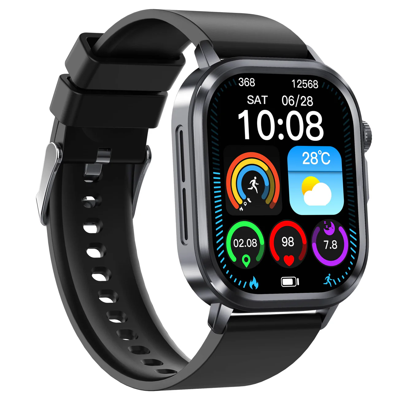 Health Smart Watch 24/7 ECG Heart Rate Blood Glucose Blood Oxygen Blood Pressure Sleep Health Monitor