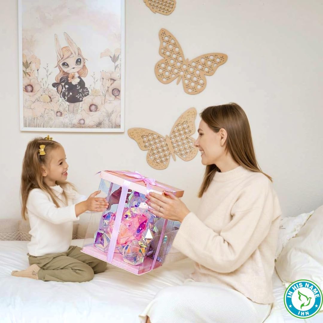 ✨Premium LED Teddy Bear Night Light – Colorful Crystal-Style Bear with Heart