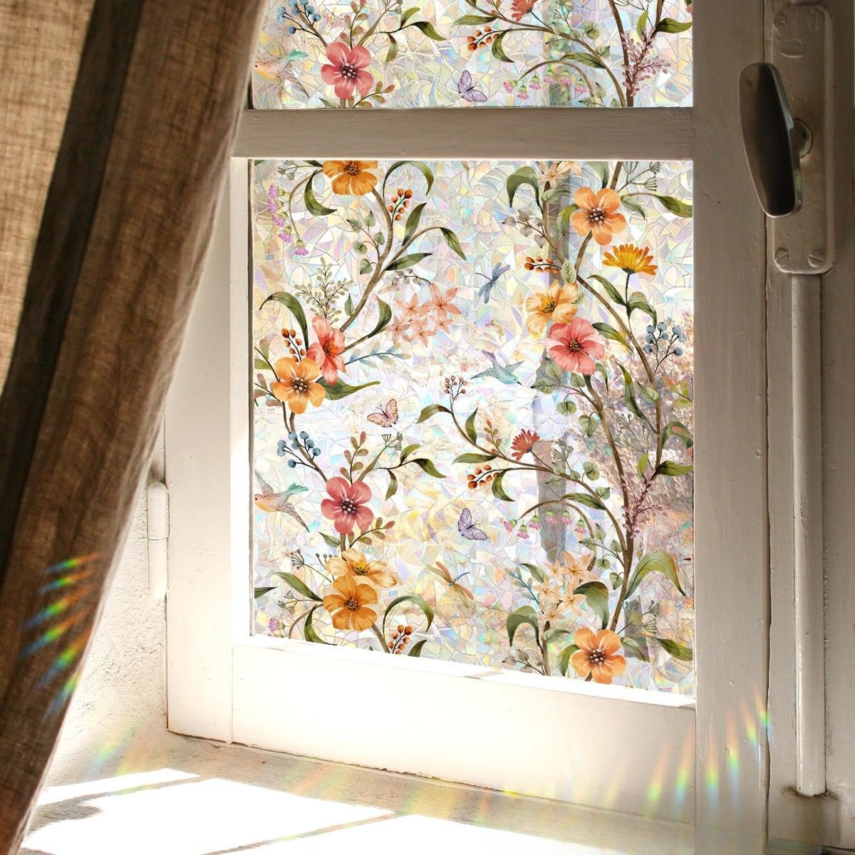Floral Pattern Window Sticker