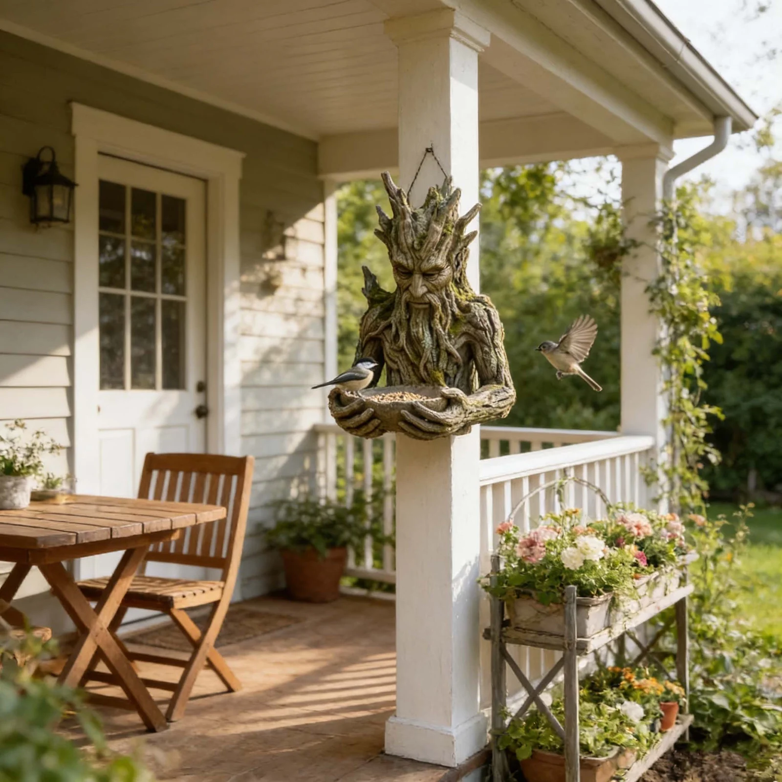 🌳 The Quiet Offering A Tree-Integrated Bird Feeding Sculpture