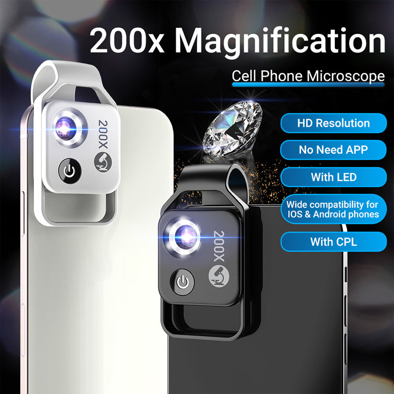 200x Cell Phone Camera Microscope Lens