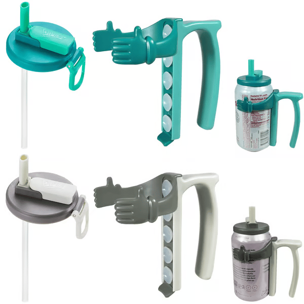 Spill-proof Cup Lid with Straw and Can Holder