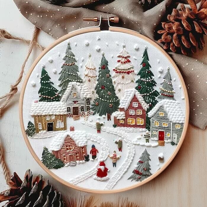 DIY Embroidery Kit-Christmas Cheer in Every Stitch
