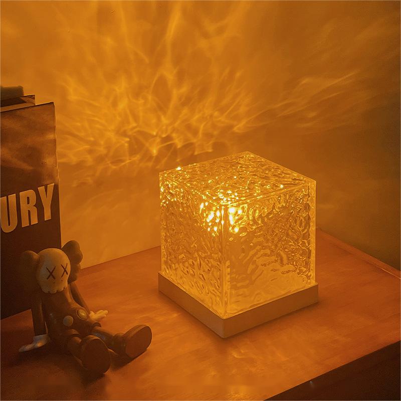 Dynamic Rotating Water Ripple Projector Night Light