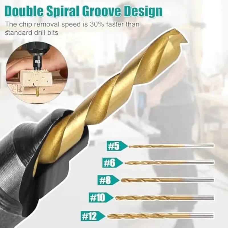 5PCS Countersink Drill Bit Set