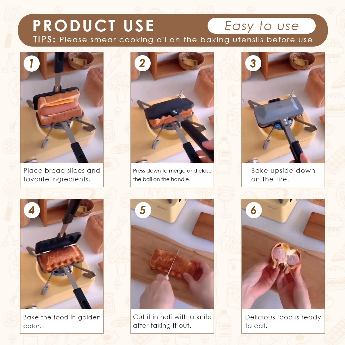 🔥Hot Sale Promotion 49% OFF - Removable Sandwich Baking Tray