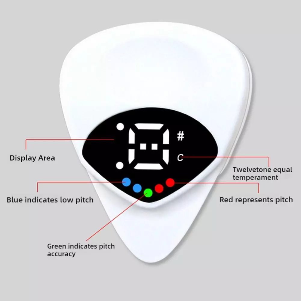 ✨2025 New Arrival✨2-in-1 Guitar Picks-Acoustic Guitar Tuner