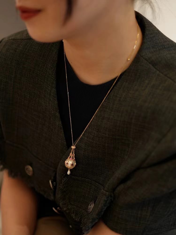 Pearl & Gemstone Lavalier Pendant