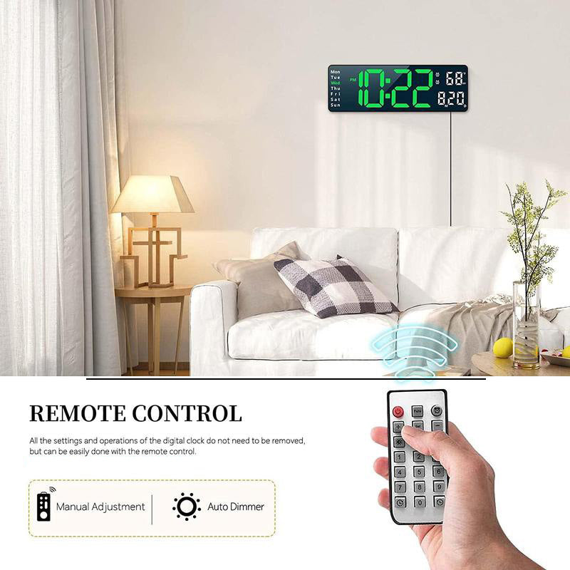 Upgraded Digital Wall Clock Large Display