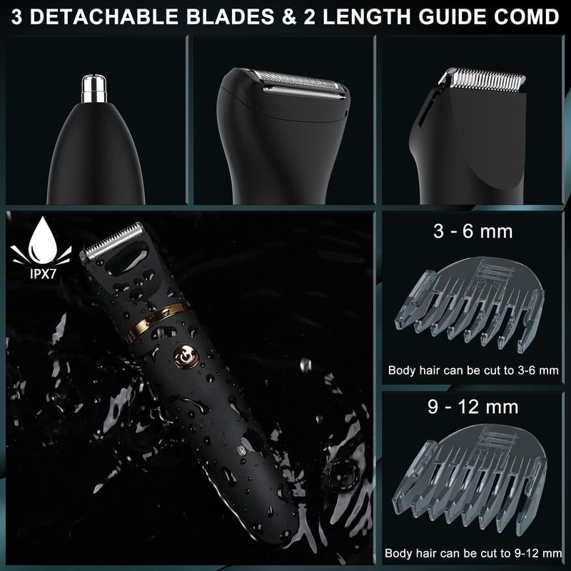 Hot Sale-3 in 1 Electric Body Hair Trimmer for Men