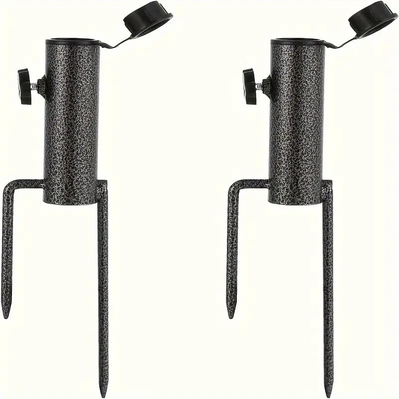 Heavy-Duty Adjustable Spiral Ground Anchor Umbrella Holder