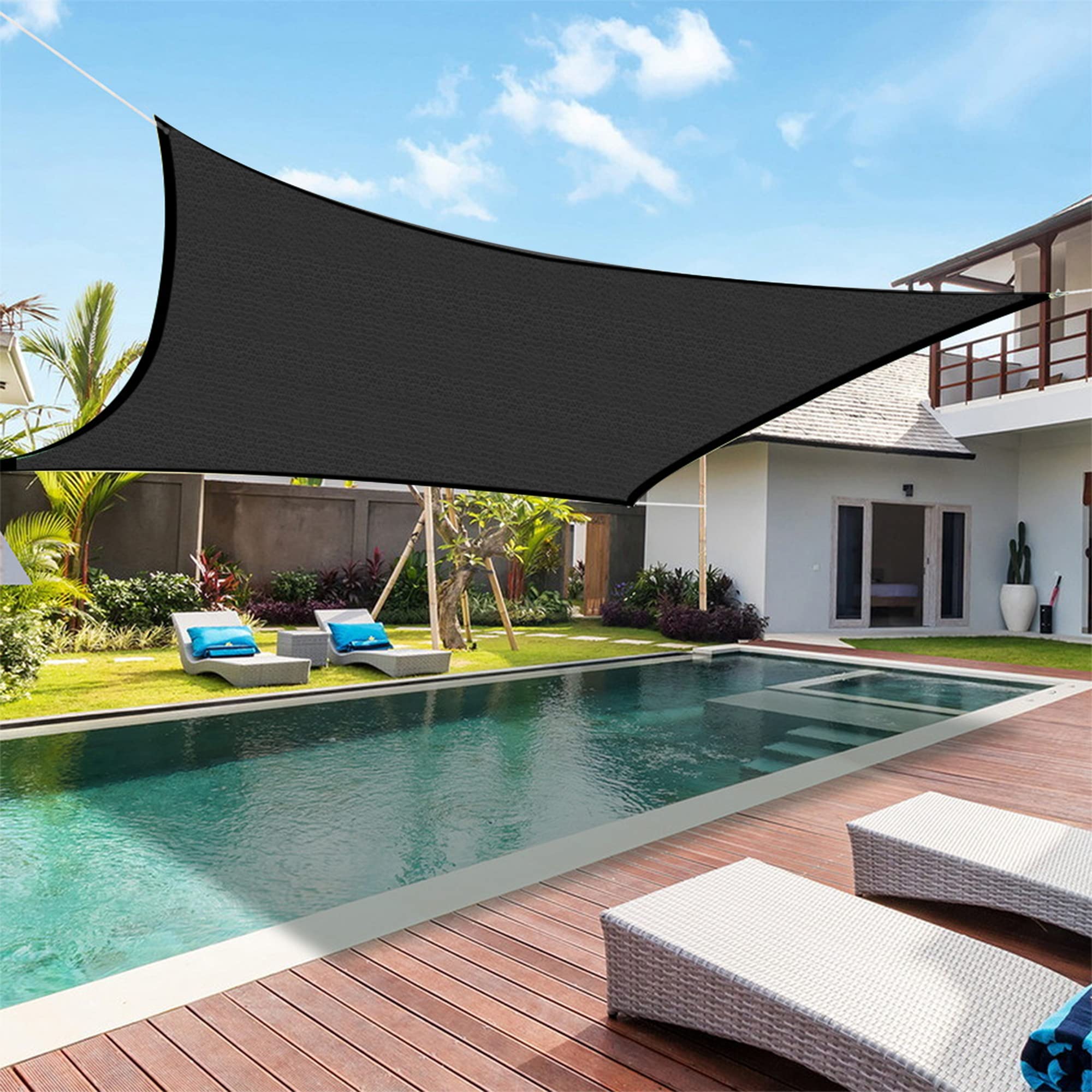 Outdoor courtyard shade net