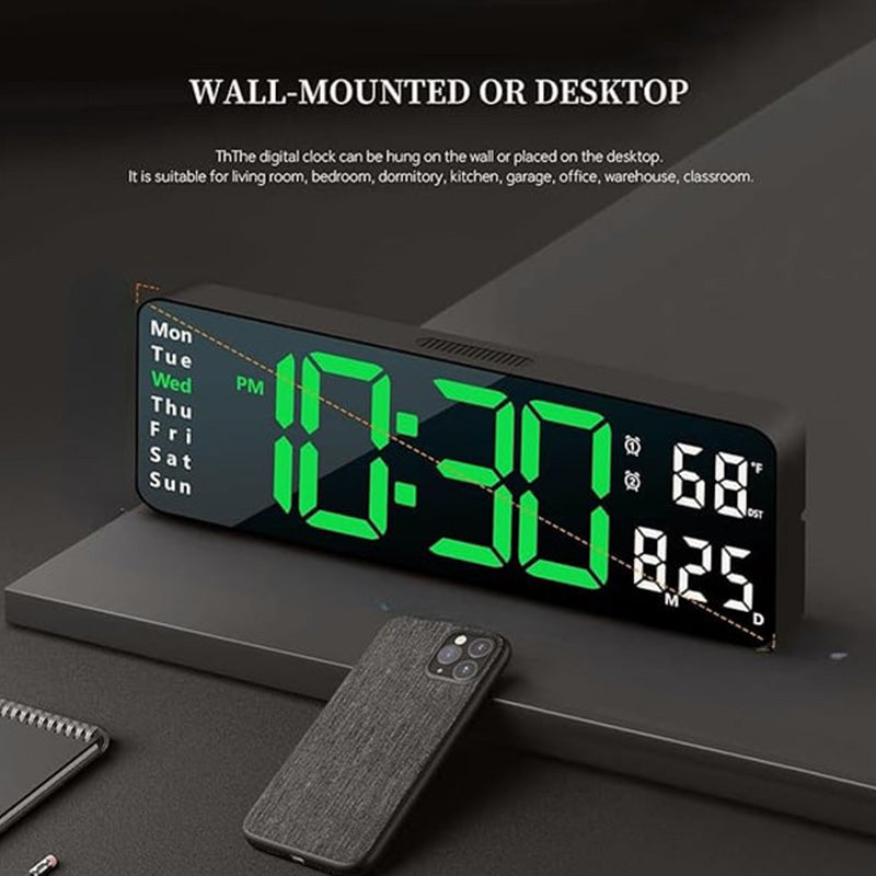 Upgraded Digital Wall Clock Large Display