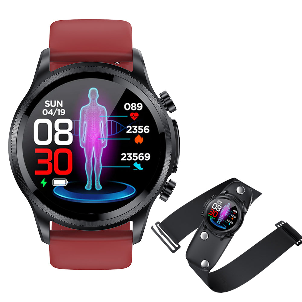 Blood Glucose Monitor HD Touch Chest Patch Instant ECG Analysis Sports Smart Watch