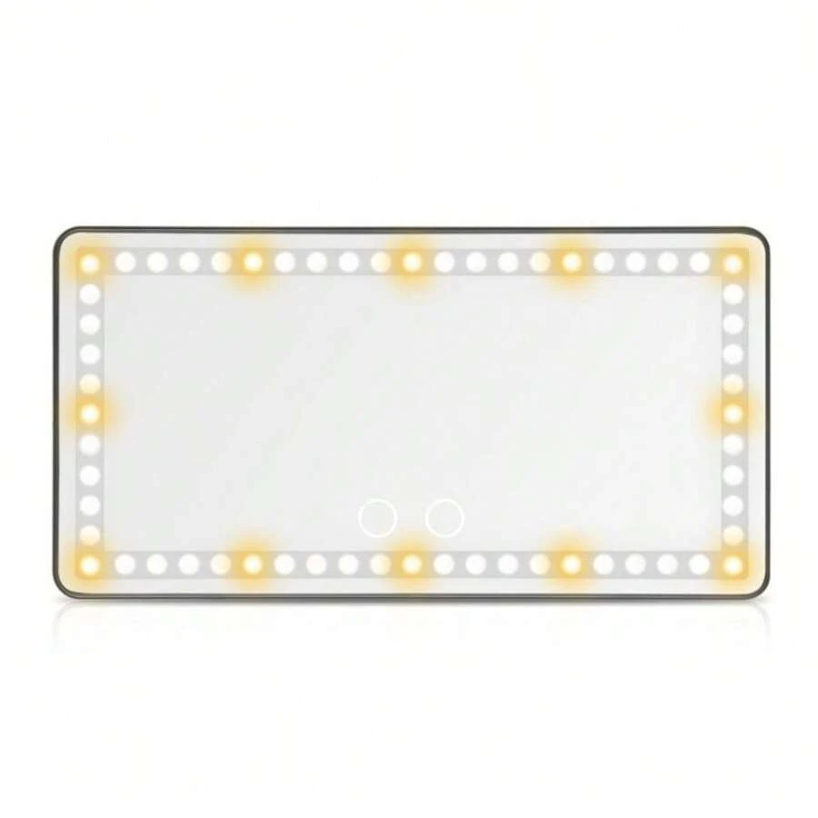 Rechargeable LED Car Makeup Mirror - Sun Visor Mirror With Fill Light For Beauty On-the-Go!