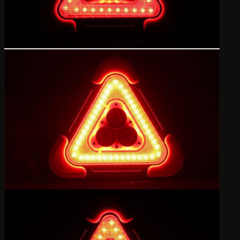 2-IN-1 Emergency Triangle Roadside Warning Light