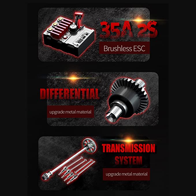 2.4GHz RC 4WD Remote Control Car Brushless Motor Monster Truck Car