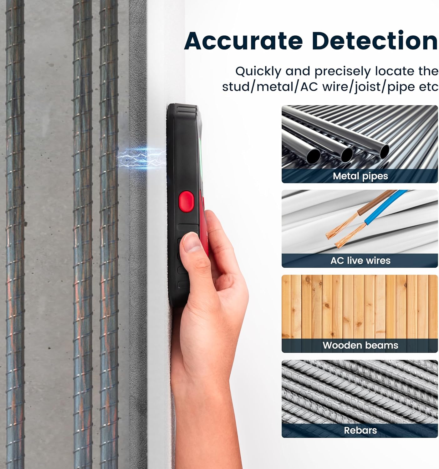 4-in-1 electronic wall post detector