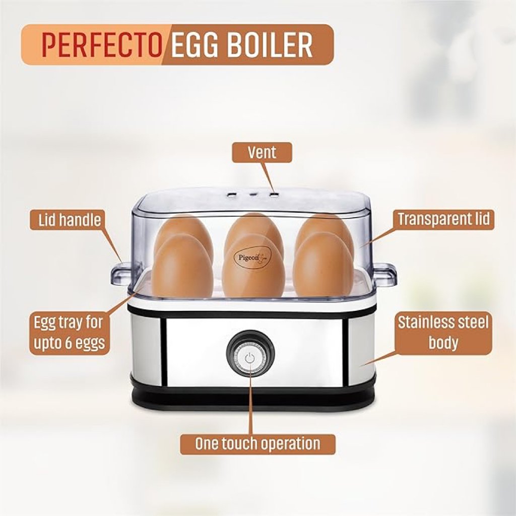 6-Egg Rapid Egg Cooker – BPA-Free Electric, Perfect Eggs Every Time