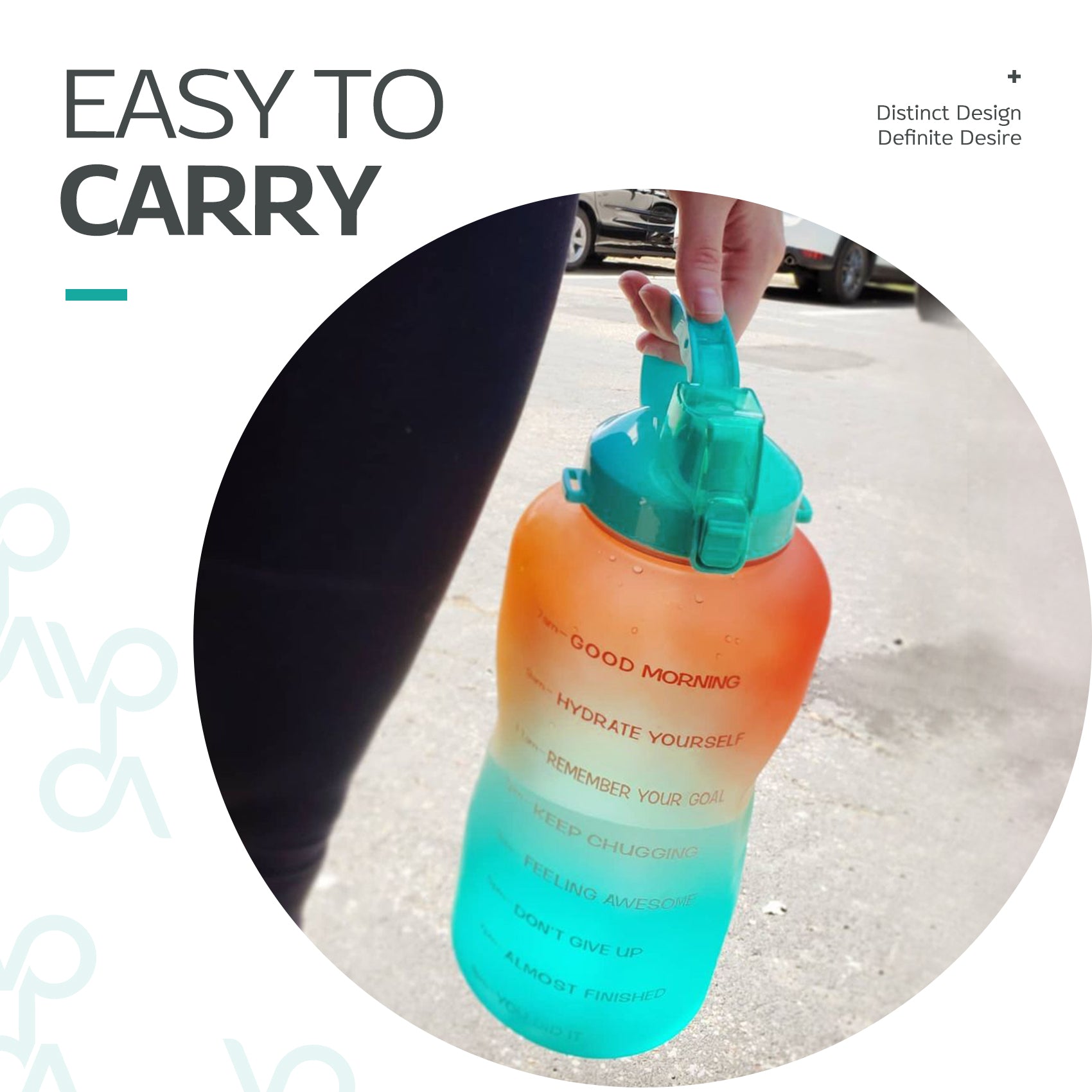 64oz Leak-Proof Water Bottle with Detachable Straw for Fitness