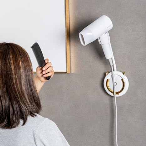 No Punching Bathroom Hair Dryer Holder